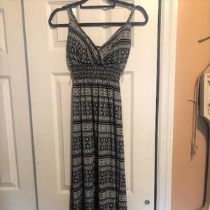 Black and White Pattern Maxi Dress